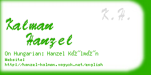 kalman hanzel business card